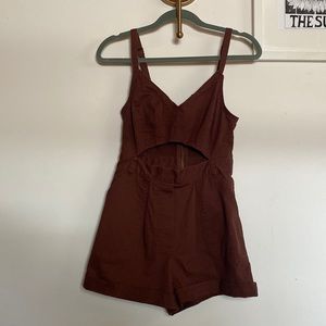 Urban outfitters brown cut out romper